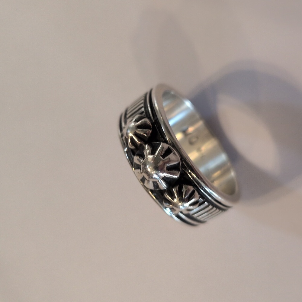 Signed New Native Sterling Silver Ring ~6-7